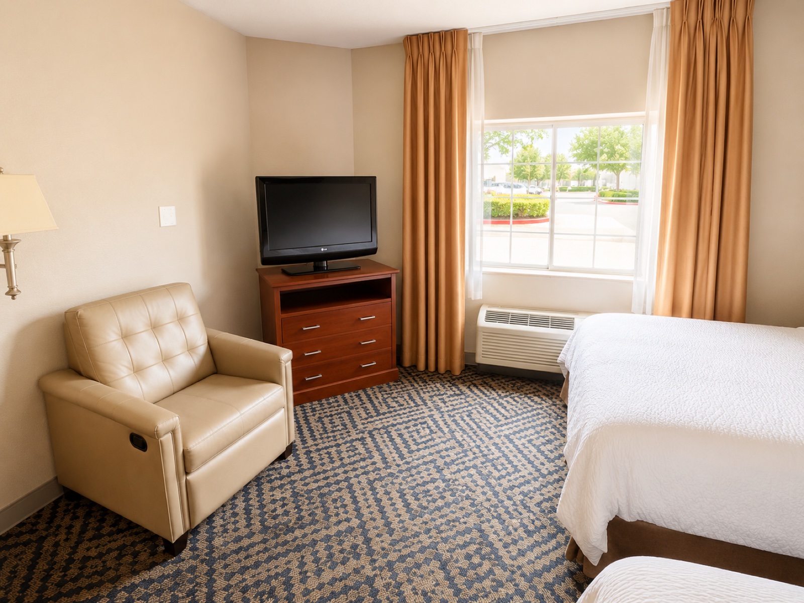 Extended Stay in Houston room sitting area