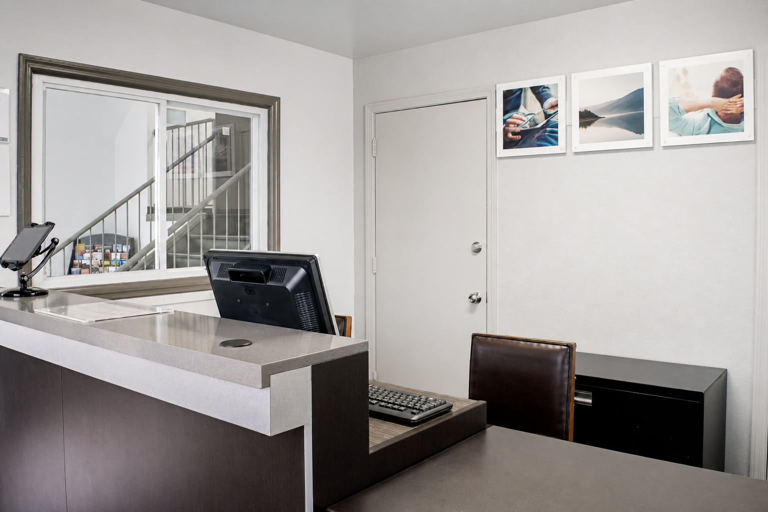 Springdale lobby front desk and service window